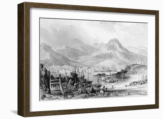 Hong-Kong from Kow-Loon, Engraved by Samuel Fisher-Thomas Allom-Framed Giclee Print