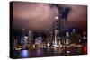 Hong Kong Harbor at Night from Kowloon Reflection-William Perry-Stretched Canvas