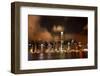 Hong Kong Harbor at Night Lightshow from Kowloon Reflection-William Perry-Framed Photographic Print