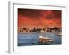 Hong Kong Harbor at Sunset, Hong Kong, China-Bill Bachmann-Framed Photographic Print