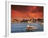 Hong Kong Harbor at Sunset, Hong Kong, China-Bill Bachmann-Framed Photographic Print