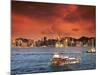 Hong Kong Harbor at Sunset, Hong Kong, China-Bill Bachmann-Mounted Photographic Print