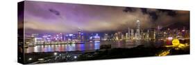 Hong Kong Harbour, and Central Skyline, Hong Kong Island, Hong Kong, China-Gavin Hellier-Stretched Canvas