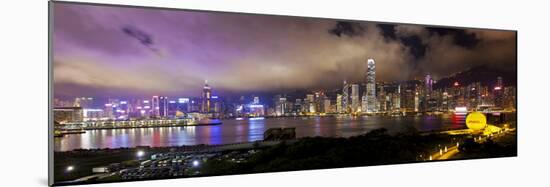 Hong Kong Harbour, and Central Skyline, Hong Kong Island, Hong Kong, China-Gavin Hellier-Mounted Photographic Print