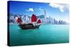 Hong Kong Harbour-Iakov Kalinin-Stretched Canvas
