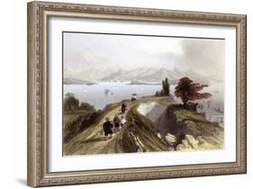 Hong Kong Harbour-Thomas Allom-Framed Art Print