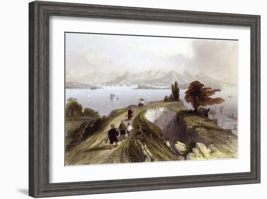 Hong Kong Harbour-Thomas Allom-Framed Art Print