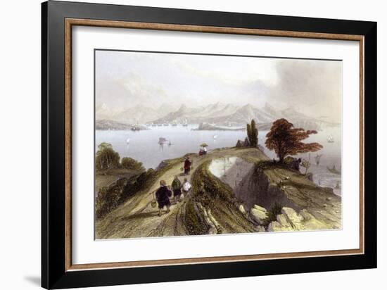 Hong Kong Harbour-Thomas Allom-Framed Art Print