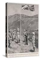 Hong Kong: Hoisting the British Flag at Taipo in the Kowloon Hinterland-H.m. Paget-Stretched Canvas