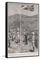 Hong Kong: Hoisting the British Flag at Taipo in the Kowloon Hinterland-H.m. Paget-Framed Stretched Canvas
