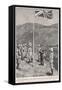 Hong Kong: Hoisting the British Flag at Taipo in the Kowloon Hinterland-H.m. Paget-Framed Stretched Canvas
