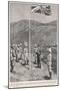 Hong Kong: Hoisting the British Flag at Taipo in the Kowloon Hinterland-H.m. Paget-Mounted Art Print