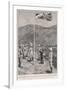 Hong Kong: Hoisting the British Flag at Taipo in the Kowloon Hinterland-H.m. Paget-Framed Art Print