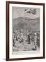 Hong Kong: Hoisting the British Flag at Taipo in the Kowloon Hinterland-H.m. Paget-Framed Art Print