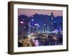 Hong Kong, Hong Kong Island, Causeway Bay View across Harbour to Victoria Peak, China-Peter Adams-Framed Photographic Print