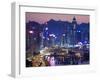 Hong Kong, Hong Kong Island, Causeway Bay View across Harbour to Victoria Peak, China-Peter Adams-Framed Photographic Print