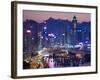 Hong Kong, Hong Kong Island, Causeway Bay View across Harbour to Victoria Peak, China-Peter Adams-Framed Photographic Print