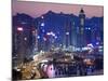 Hong Kong, Hong Kong Island, Causeway Bay View across Harbour to Victoria Peak, China-Peter Adams-Mounted Photographic Print