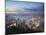 Hong Kong Island and Kowloon Skylines at Sunset, Hong Kong, China-Ian Trower-Mounted Photographic Print