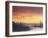 Hong Kong Island and Tsim Sha Tsui Skylines at Sunset, Hong Kong, China-Ian Trower-Framed Photographic Print