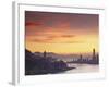 Hong Kong Island and Tsim Sha Tsui Skylines at Sunset, Hong Kong, China-Ian Trower-Framed Photographic Print