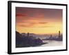 Hong Kong Island and Tsim Sha Tsui Skylines at Sunset, Hong Kong, China-Ian Trower-Framed Photographic Print