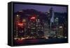 Hong Kong Island at Dusk-Macduff Everton-Framed Stretched Canvas