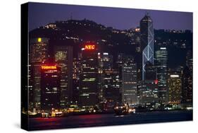 Hong Kong Island at Dusk-Macduff Everton-Stretched Canvas