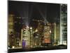 Hong Kong Island Central Skyline at Night from Tsim Sha Tsui, Hong Kong, China, Asia-Richard Nebesky-Mounted Photographic Print