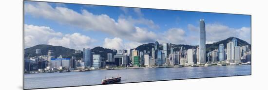 Hong Kong Island Skyline and Star Ferry, Hong Kong-Ian Trower-Mounted Photographic Print