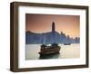 Hong Kong Island Skyline and Tourist Boat Victoria Harbour, Hong Kong, China-Ian Trower-Framed Photographic Print