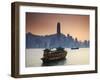 Hong Kong Island Skyline and Tourist Boat Victoria Harbour, Hong Kong, China-Ian Trower-Framed Photographic Print