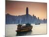 Hong Kong Island Skyline and Tourist Boat Victoria Harbour, Hong Kong, China-Ian Trower-Mounted Photographic Print