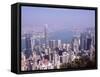 Hong Kong Island Skyline and Victoria Harbour Beyond, Hong Kong, China, Asia-Amanda Hall-Framed Stretched Canvas