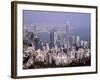Hong Kong Island Skyline and Victoria Harbour Beyond, Hong Kong, China, Asia-Amanda Hall-Framed Photographic Print