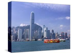 Hong Kong Island Skyline and Victoria Harbour, Hong Kong, China, Asia-Amanda Hall-Stretched Canvas