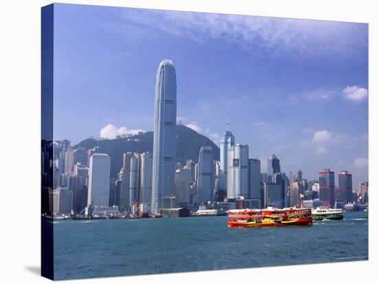 Hong Kong Island Skyline and Victoria Harbour, Hong Kong, China, Asia-Amanda Hall-Stretched Canvas