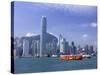 Hong Kong Island Skyline and Victoria Harbour, Hong Kong, China, Asia-Amanda Hall-Stretched Canvas