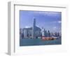 Hong Kong Island Skyline and Victoria Harbour, Hong Kong, China, Asia-Amanda Hall-Framed Photographic Print