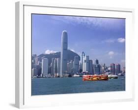 Hong Kong Island Skyline and Victoria Harbour, Hong Kong, China, Asia-Amanda Hall-Framed Photographic Print