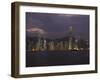 Hong Kong Island Skyline at Dusk, Hong Kong, China-Amanda Hall-Framed Photographic Print