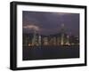 Hong Kong Island Skyline at Dusk, Hong Kong, China-Amanda Hall-Framed Photographic Print