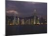 Hong Kong Island Skyline at Dusk, Hong Kong, China-Amanda Hall-Mounted Photographic Print