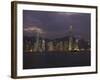 Hong Kong Island Skyline at Dusk, Hong Kong, China-Amanda Hall-Framed Photographic Print