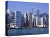 Hong Kong Island Skyline from Victoria Harbour, Hong Kong, China, Asia-Amanda Hall-Stretched Canvas