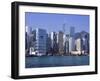 Hong Kong Island Skyline from Victoria Harbour, Hong Kong, China, Asia-Amanda Hall-Framed Photographic Print