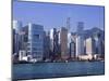 Hong Kong Island Skyline from Victoria Harbour, Hong Kong, China, Asia-Amanda Hall-Mounted Photographic Print