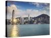 Hong Kong Island Skyline, Hong Kong, China-Ian Trower-Stretched Canvas