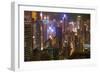 Hong Kong Island skyscrapers illuminated at night, Hong Kong, China, Asia-Fraser Hall-Framed Photographic Print