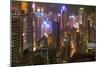 Hong Kong Island skyscrapers illuminated at night, Hong Kong, China, Asia-Fraser Hall-Mounted Photographic Print